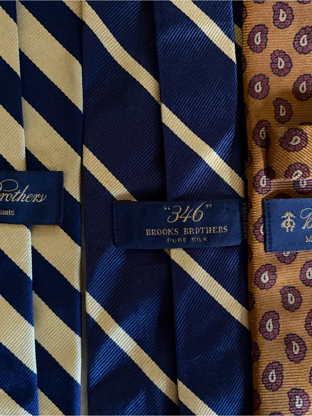 Bundle of 7 Premium Silk Neckties Brooks Brothers, Charleston Tie Rack, Fratelli